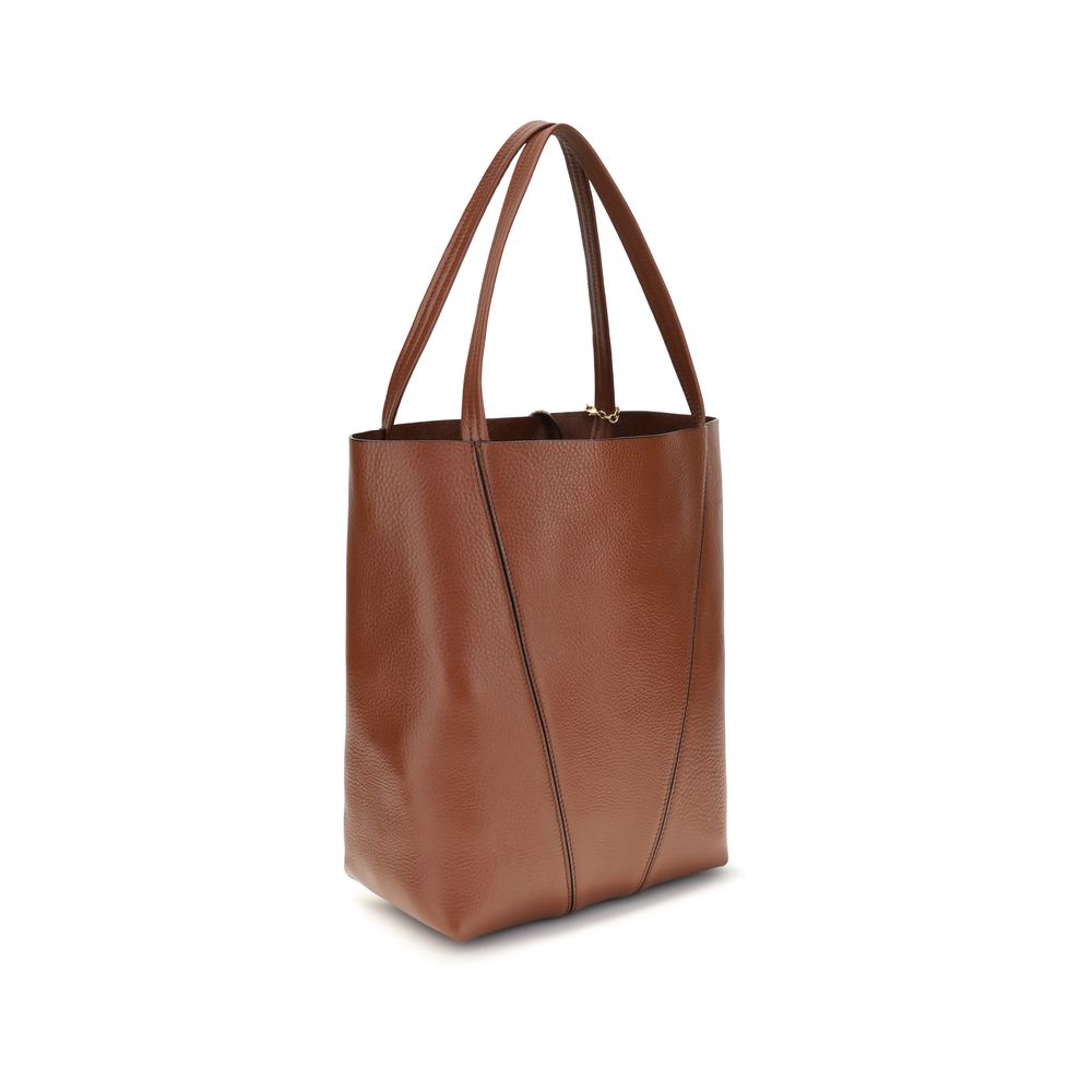 Exclusive Chloé Calfskin Shoulder Bag – Brown — Back View