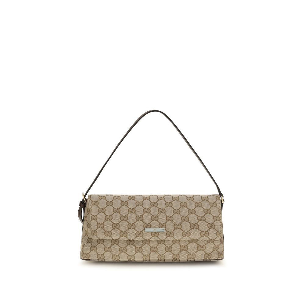 Exclusive Gucci Fabric Handbag – Brown — Front View