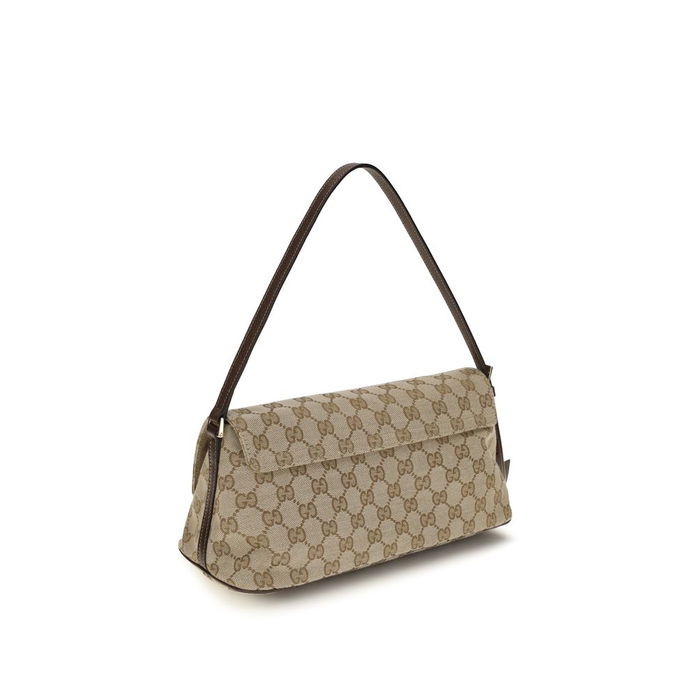 Exclusive Gucci Fabric Handbag – Brown — Back View