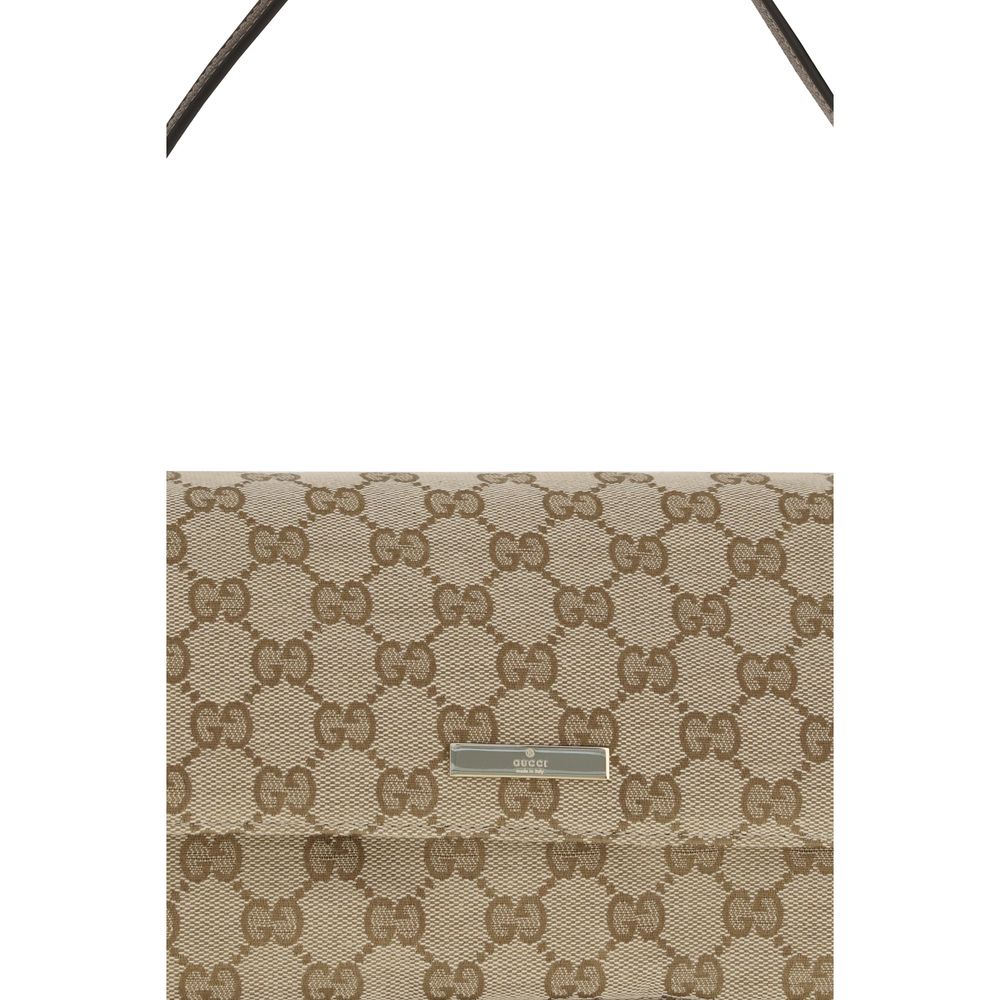 Exclusive Gucci Fabric Handbag – Brown — Top View