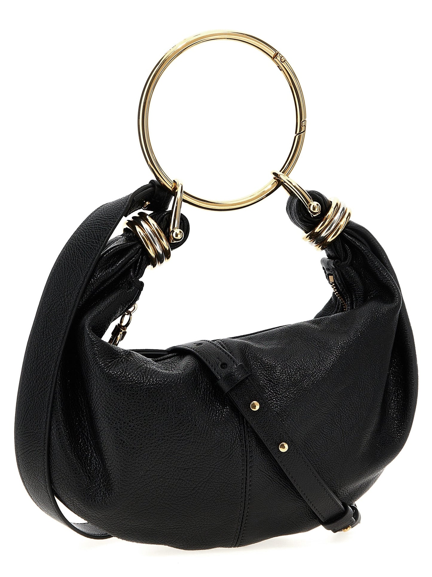 Exclusive Chloé Calfskin Handbag – Black — Side View