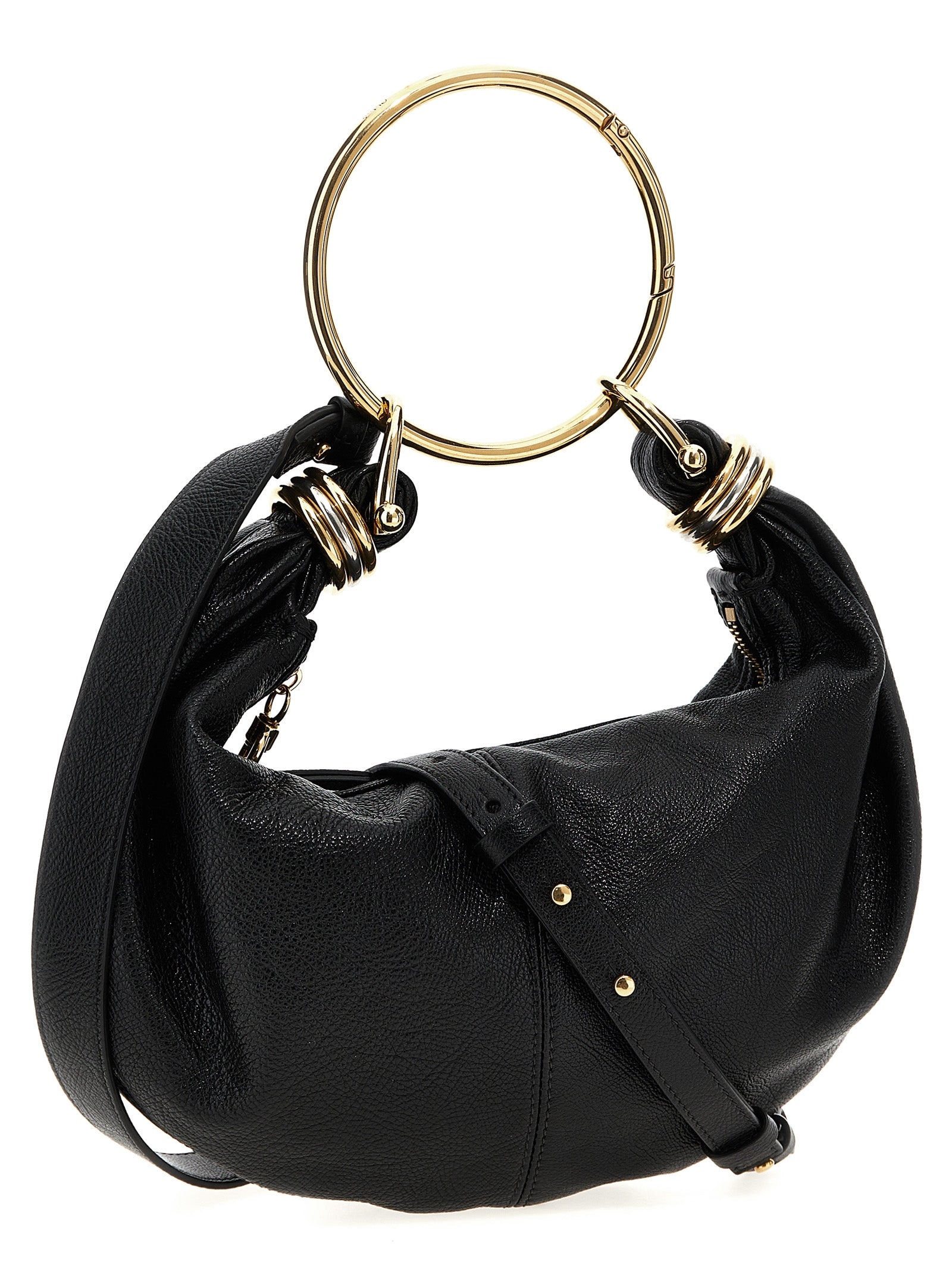 Exclusive Chloé Calfskin Handbag – Black — Side View