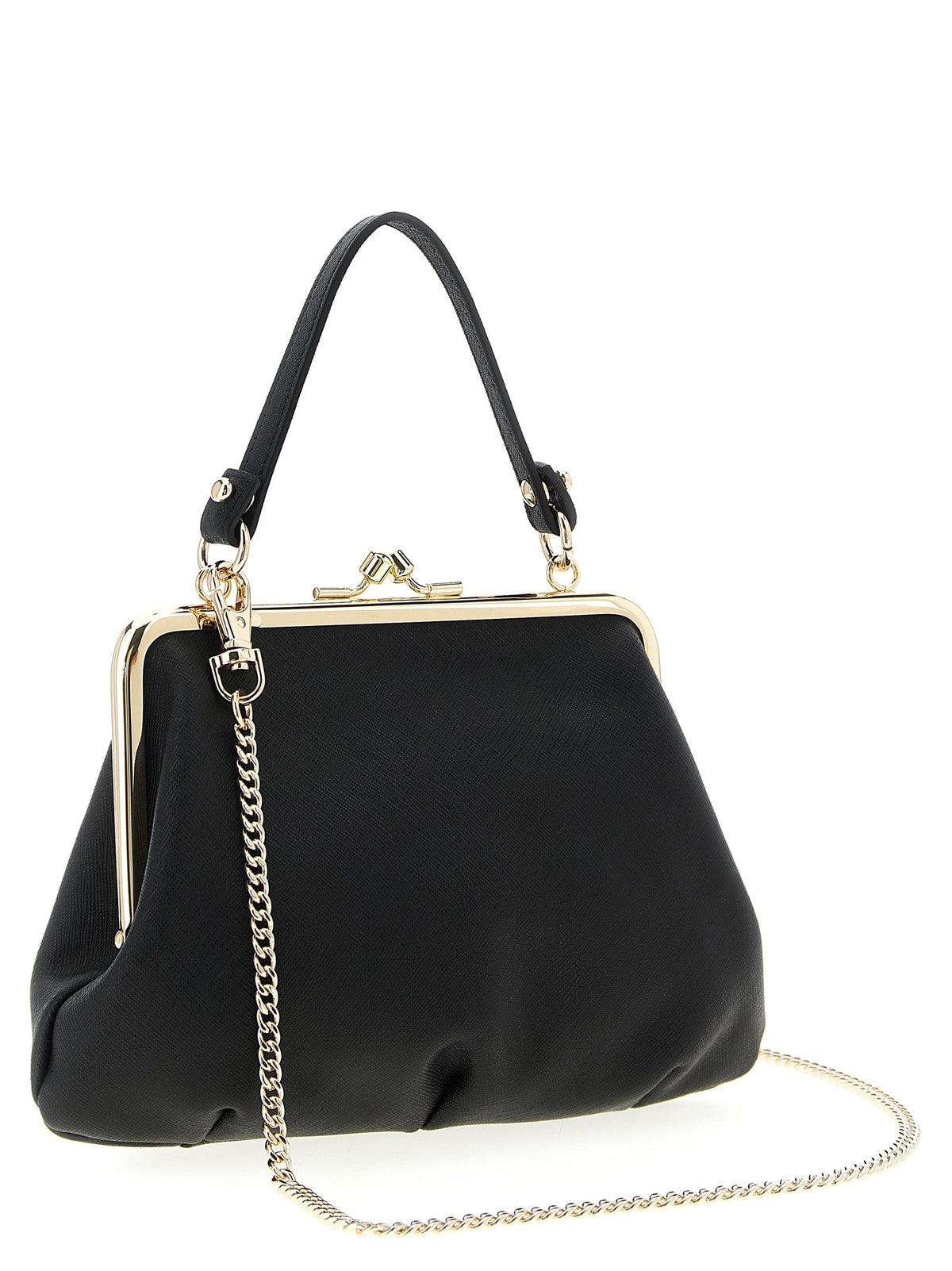 Exclusive Vivienne Westwood Cowhide Leather Handbag – Black — Side View