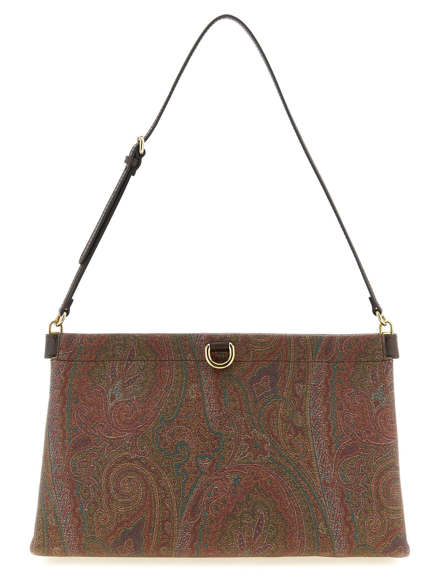 Exclusive Etro Cotton Clutch Bag – Brown — Front View