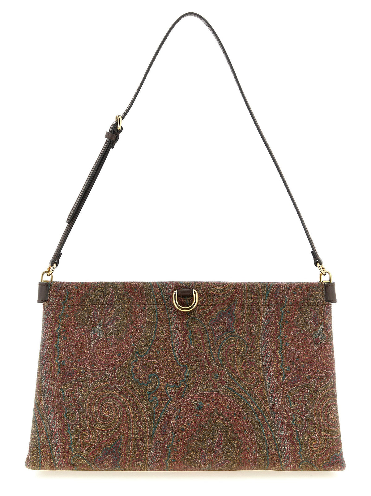 Exclusive Etro Cotton Clutch Bag – Brown — Front View