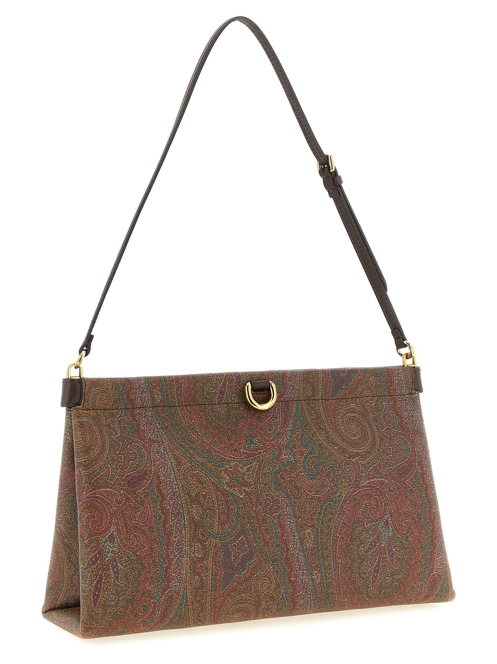 Exclusive Etro Cotton Clutch Bag – Brown — Side View