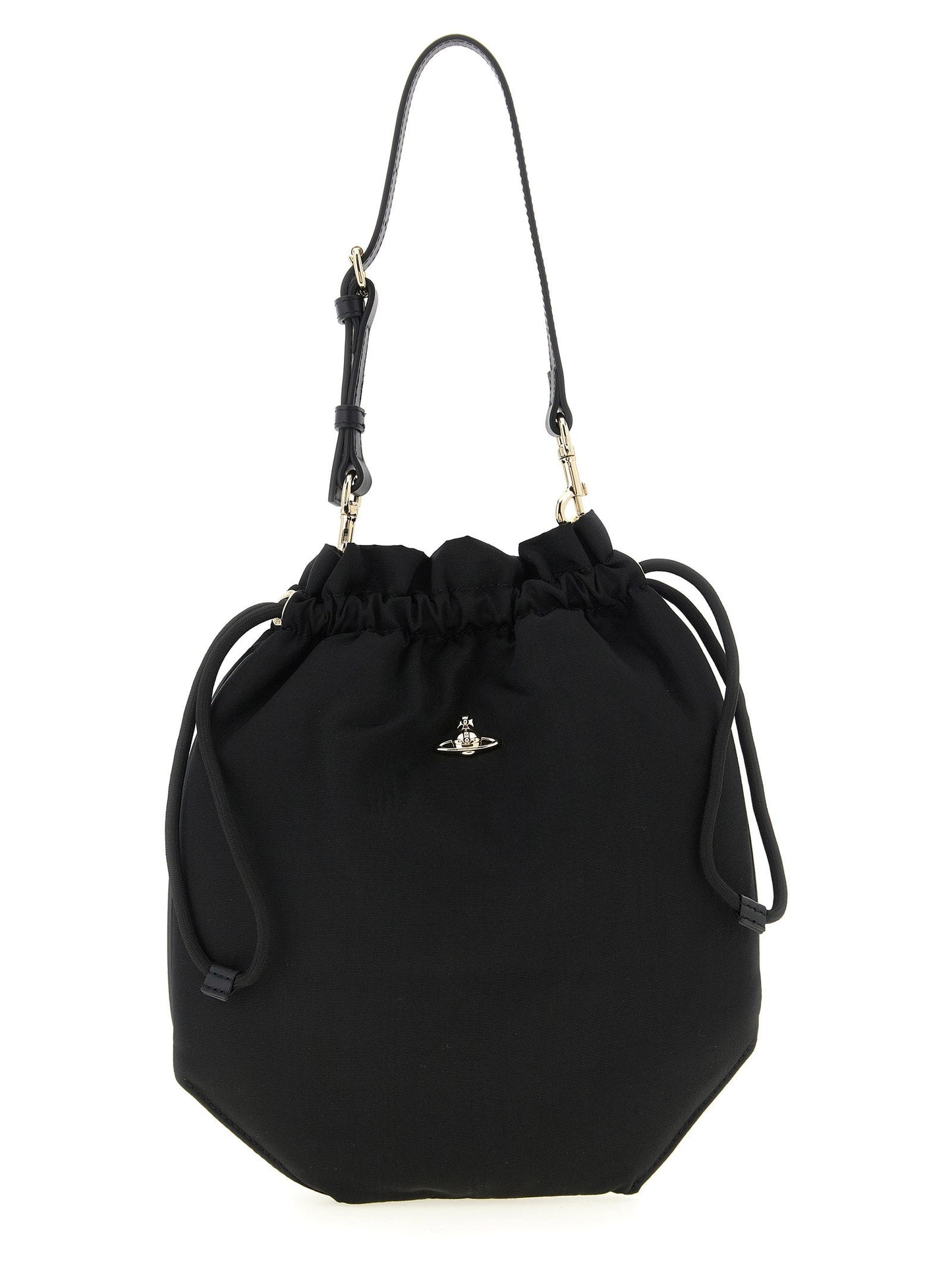 Exclusive Vivienne Westwood Viscose Handbag – Black — Front View