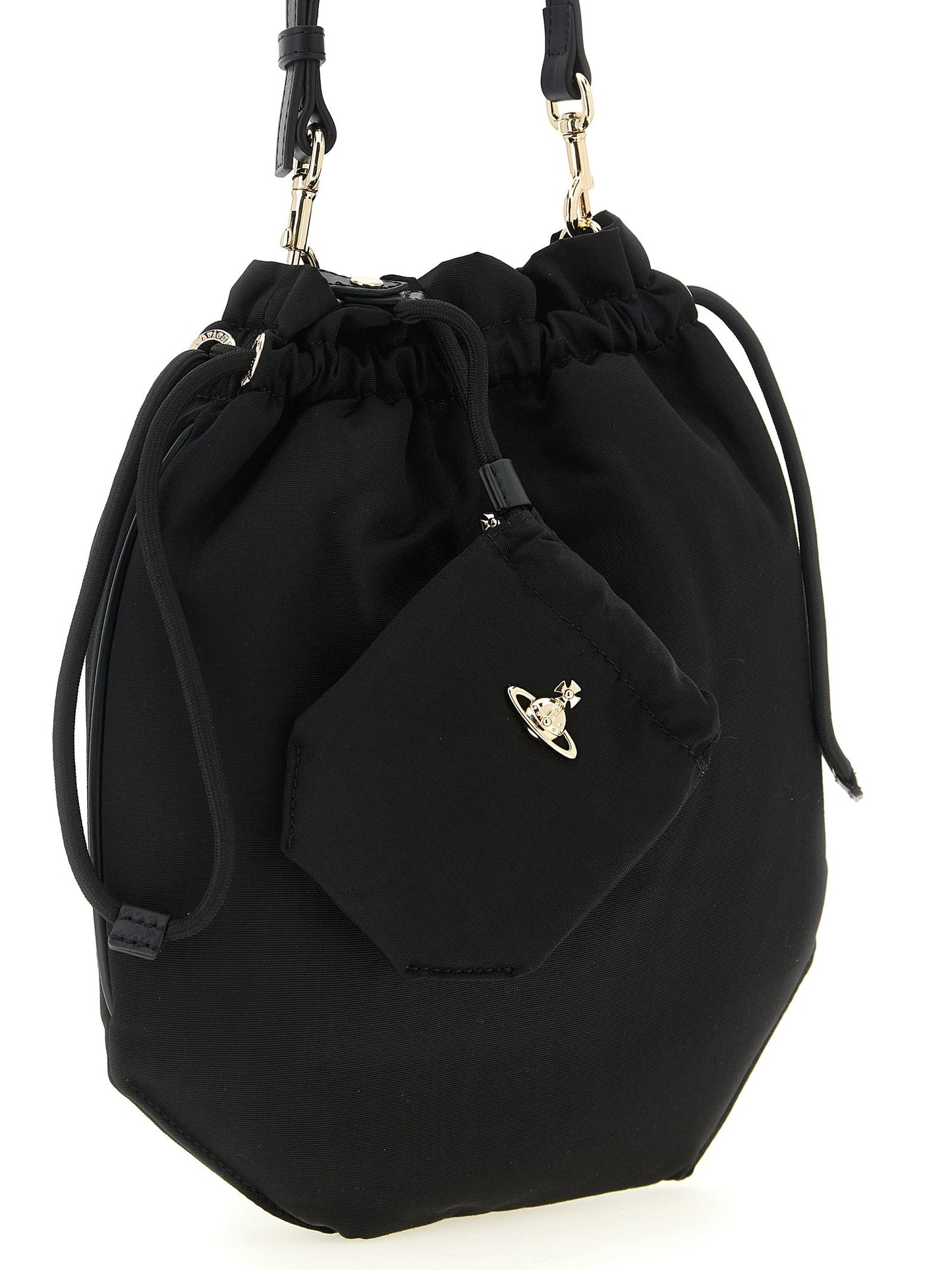 Exclusive Vivienne Westwood Viscose Handbag – Black — Back View