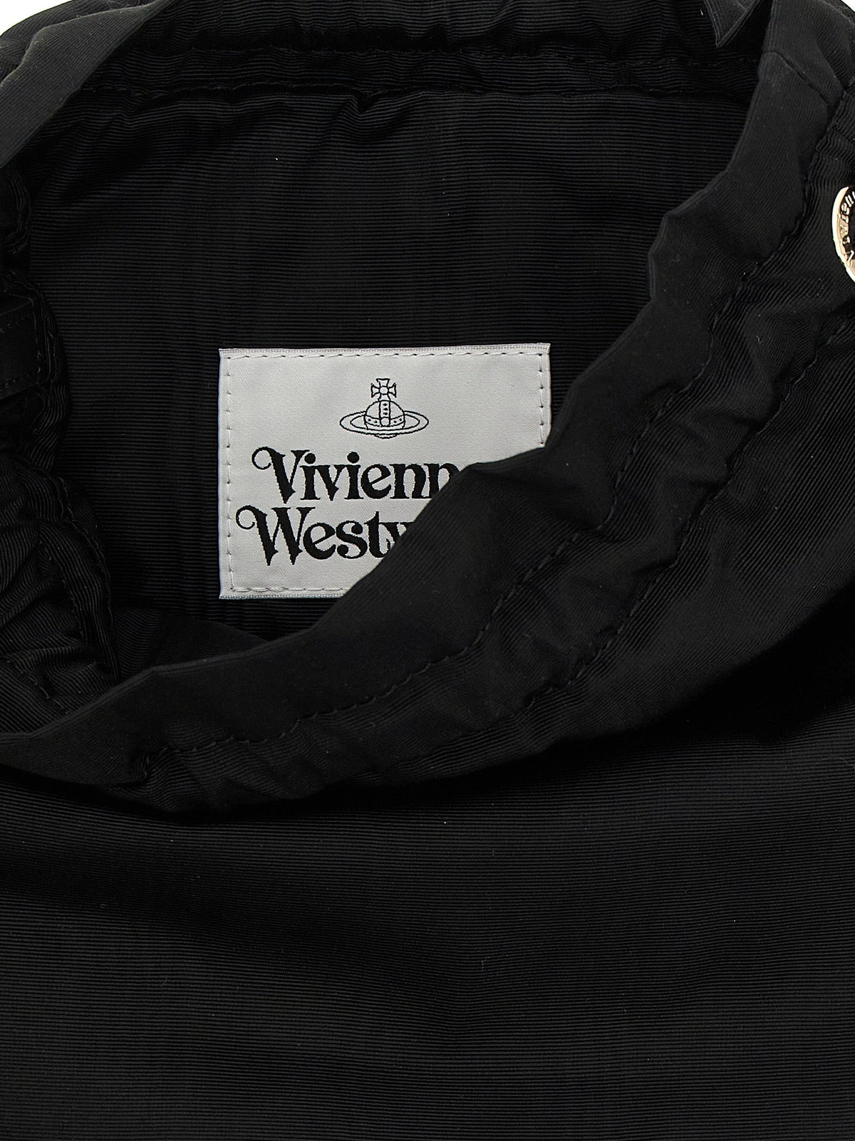 Exclusive Vivienne Westwood Viscose Handbag – Black — Top View