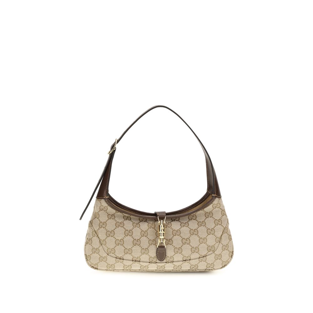 Exclusive Gucci Fabric Handbag – Beige — Front View
