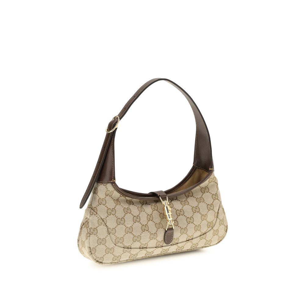 Exclusive Gucci Fabric Handbag – Beige — Side View