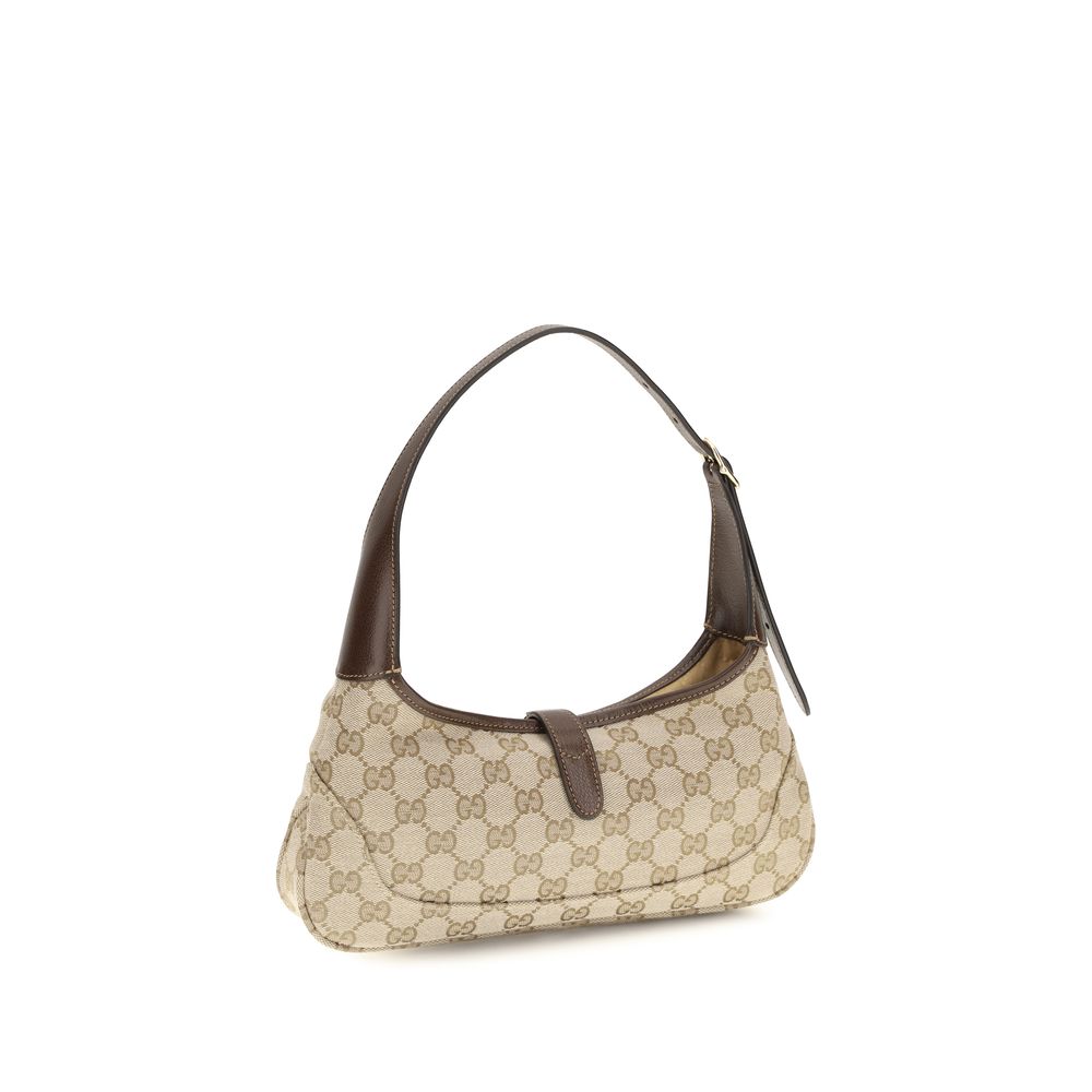 Exclusive Gucci Fabric Handbag – Beige — Back View