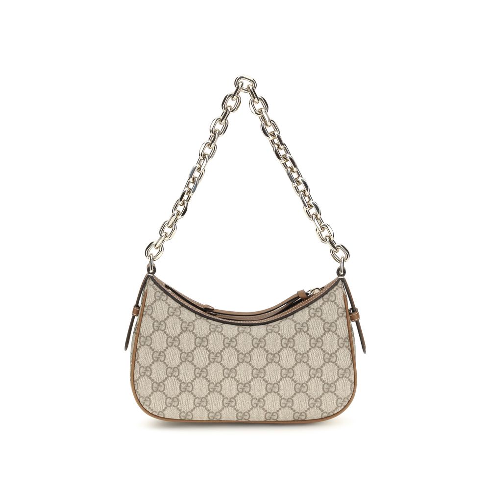 Exclusive Gucci Fabric Handbag – Beige — Front View