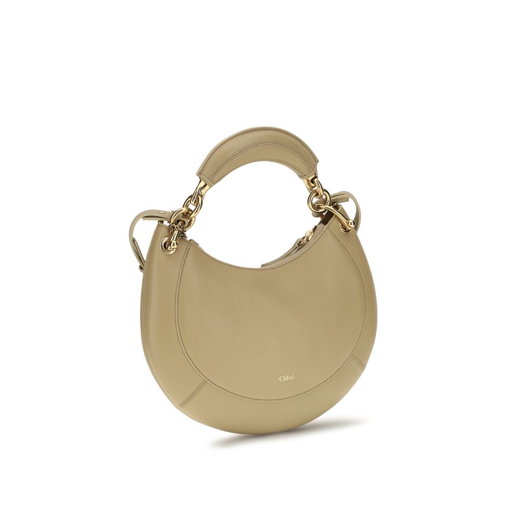 Exclusive Chloé Calfskin Shoulder Bag – Beige — Side View