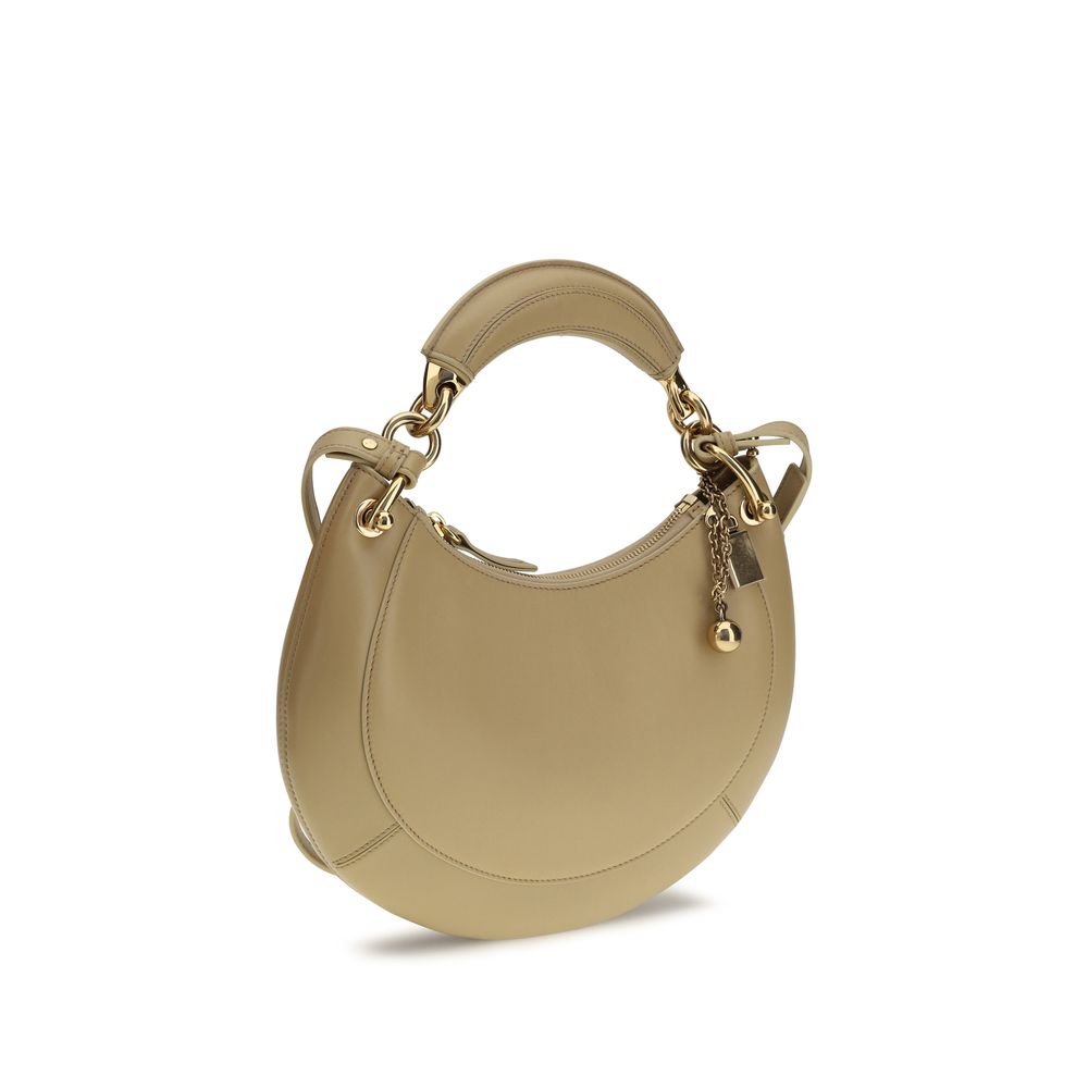 Exclusive Chloé Calfskin Shoulder Bag – Beige — Back View