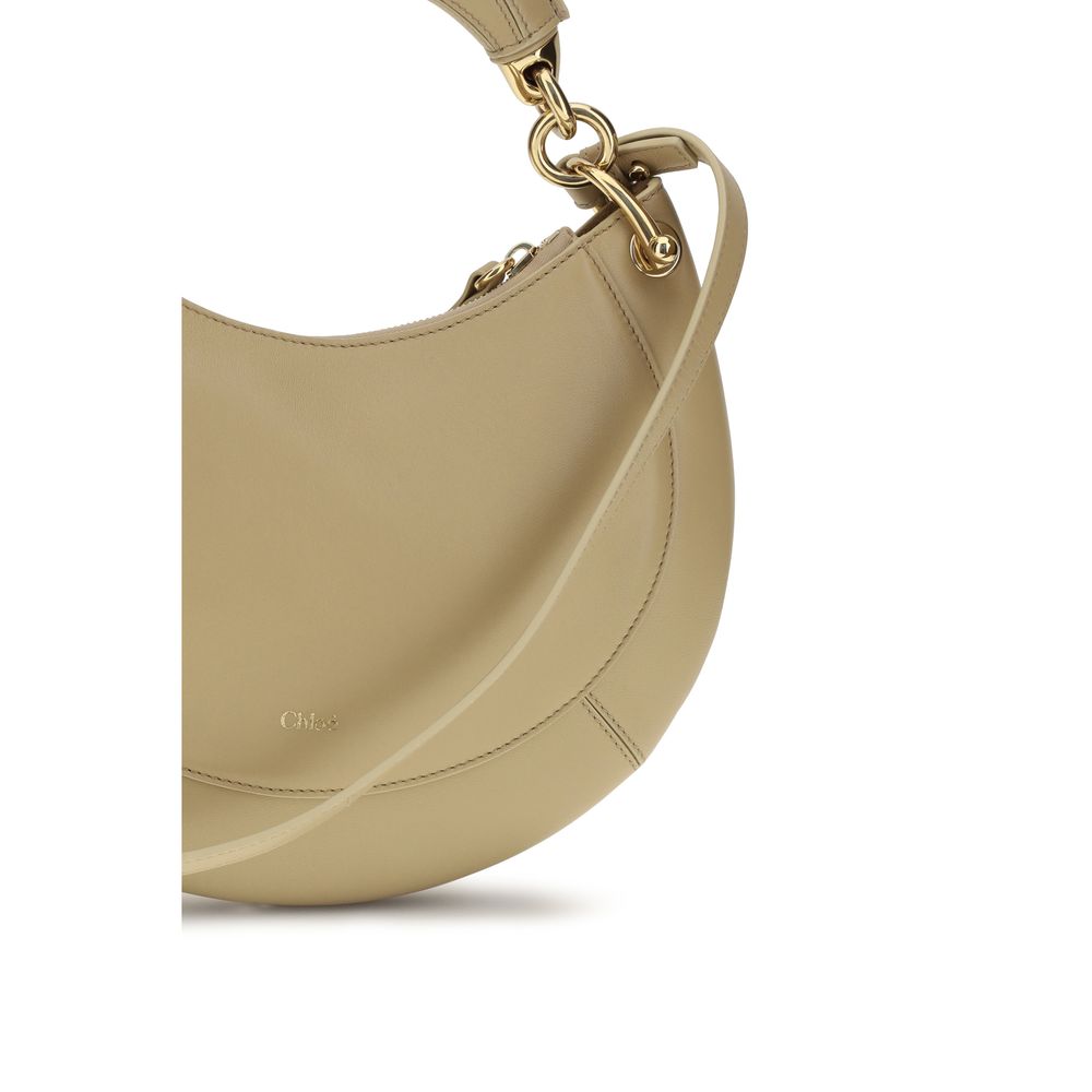 Exclusive Chloé Calfskin Shoulder Bag – Beige — Top View