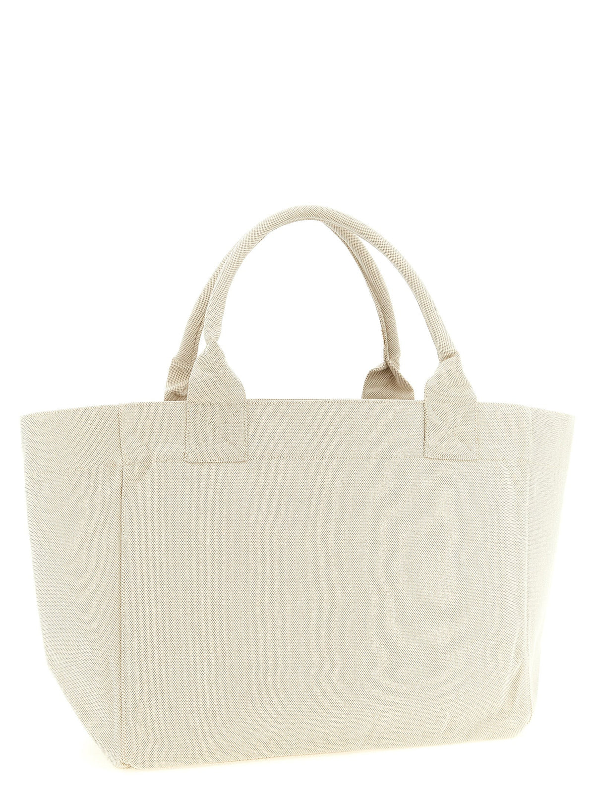 Exclusive Ganni Recycled Cotton Tote Bag – Beige — Side View