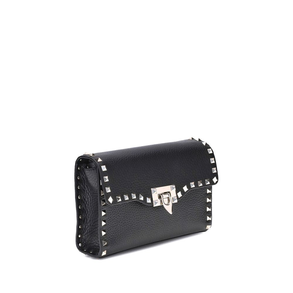 Exclusive Valentino Garavani Calfskin Shoulder Bag – Black — Side View
