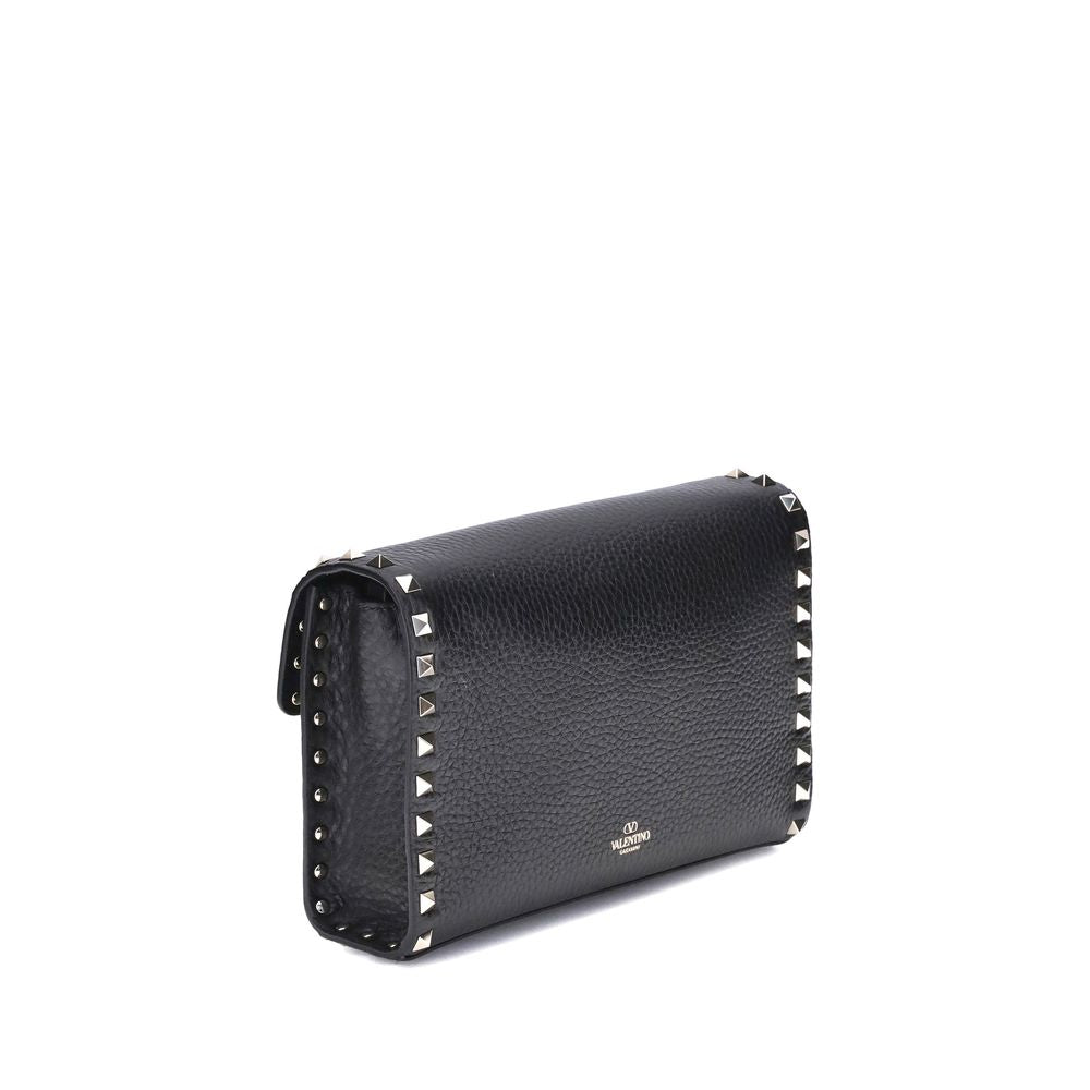 Exclusive Valentino Garavani Calfskin Shoulder Bag – Black — Back View
