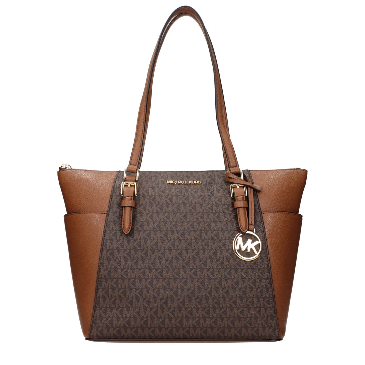 Exclusive Michael Kors Leather Shoulder Bag – Brown — Front View