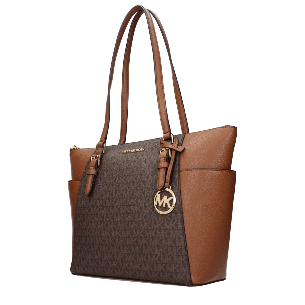 Exclusive Michael Kors Leather Shoulder Bag – Brown — Side View