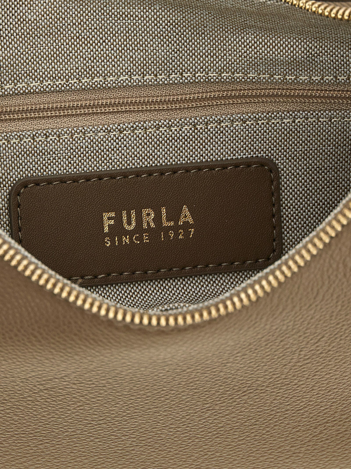 Exclusive Furla Goccia S Calfskin Shoulder Bag – Beige — Top View
