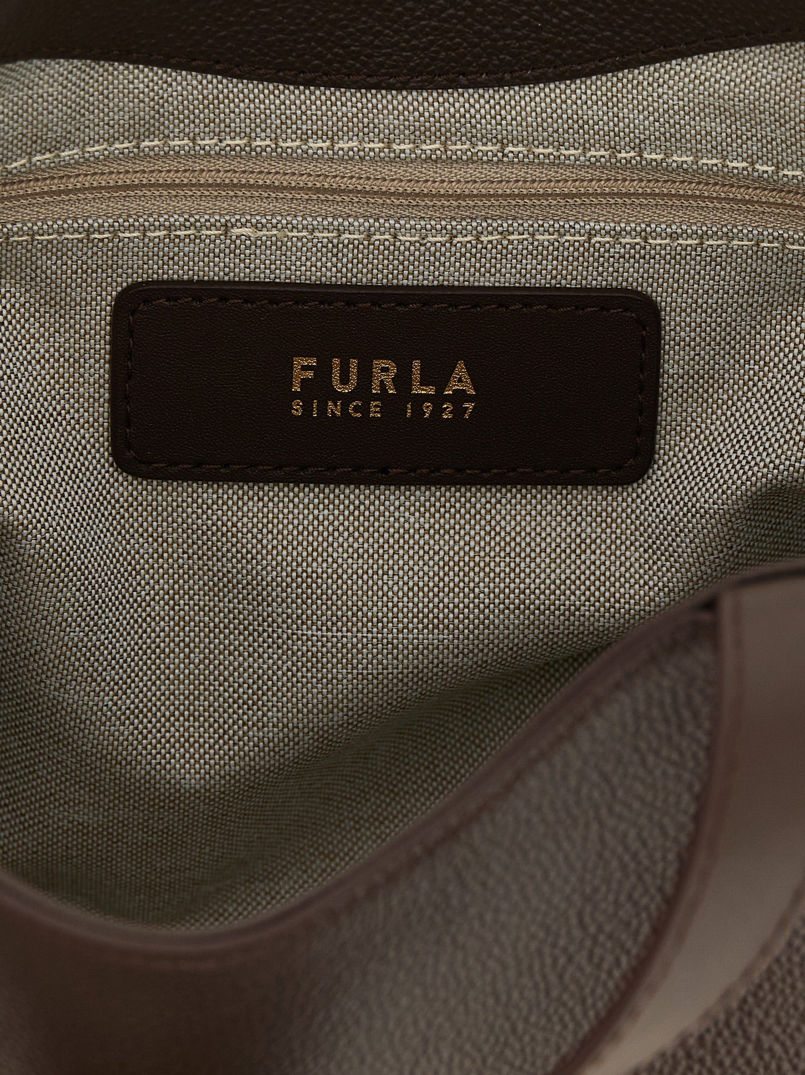 Exclusive Furla Goccia S Calfskin Tote – Dark Brown — Top View
