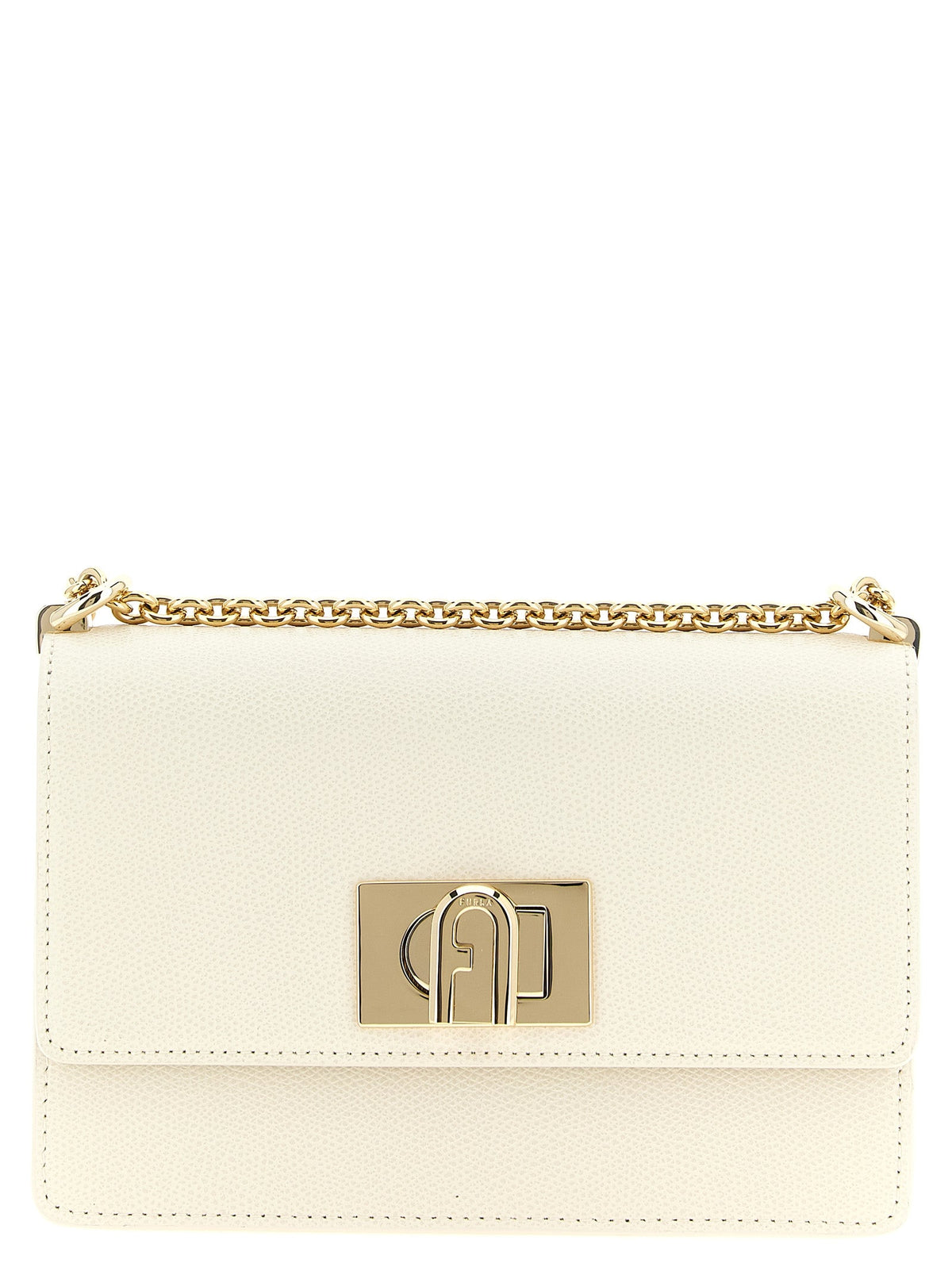 Exclusive Furla 1927 Mini Calfskin Crossbody – White — Front View
