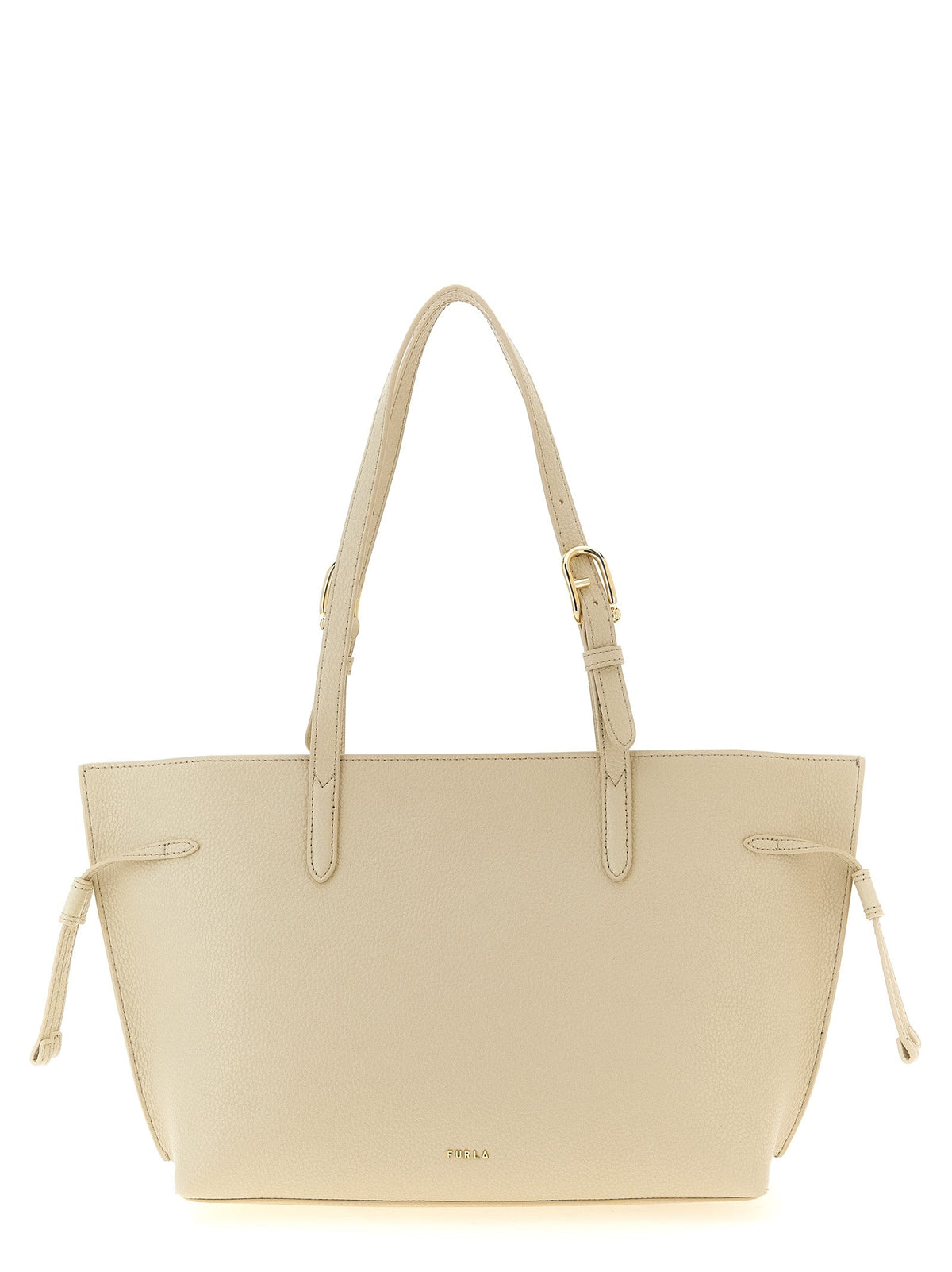 Exclusive Furla Calfskin Tote Bag – White — Front View