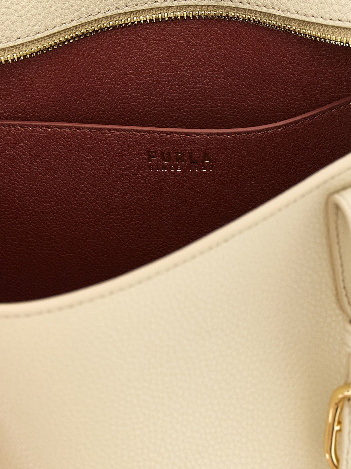 Exclusive Furla Calfskin Tote Bag – White — Top View