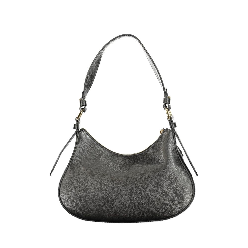 Exclusive Coccinelle Mavery Pocket Leather Bag – Black — Side View