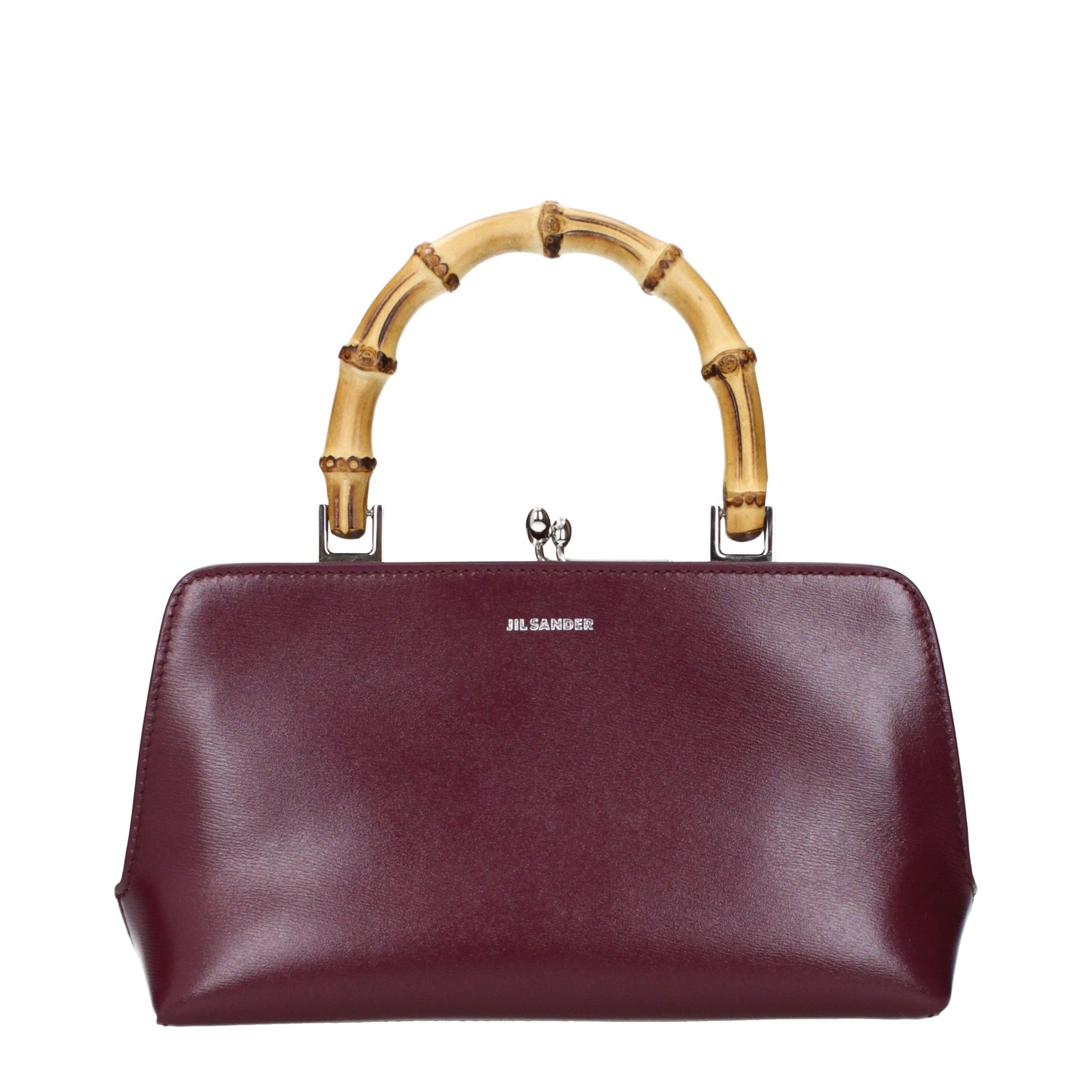 Exclusive Jil Sander Leather Handbag – Red — Front View