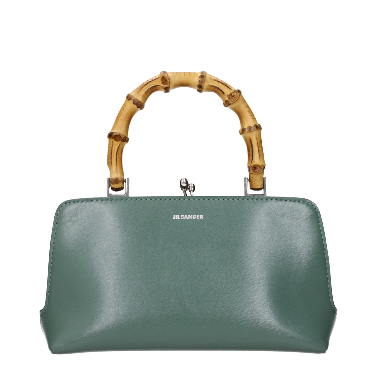 Exclusive Jil Sander Leather Handbag – Green — Front View