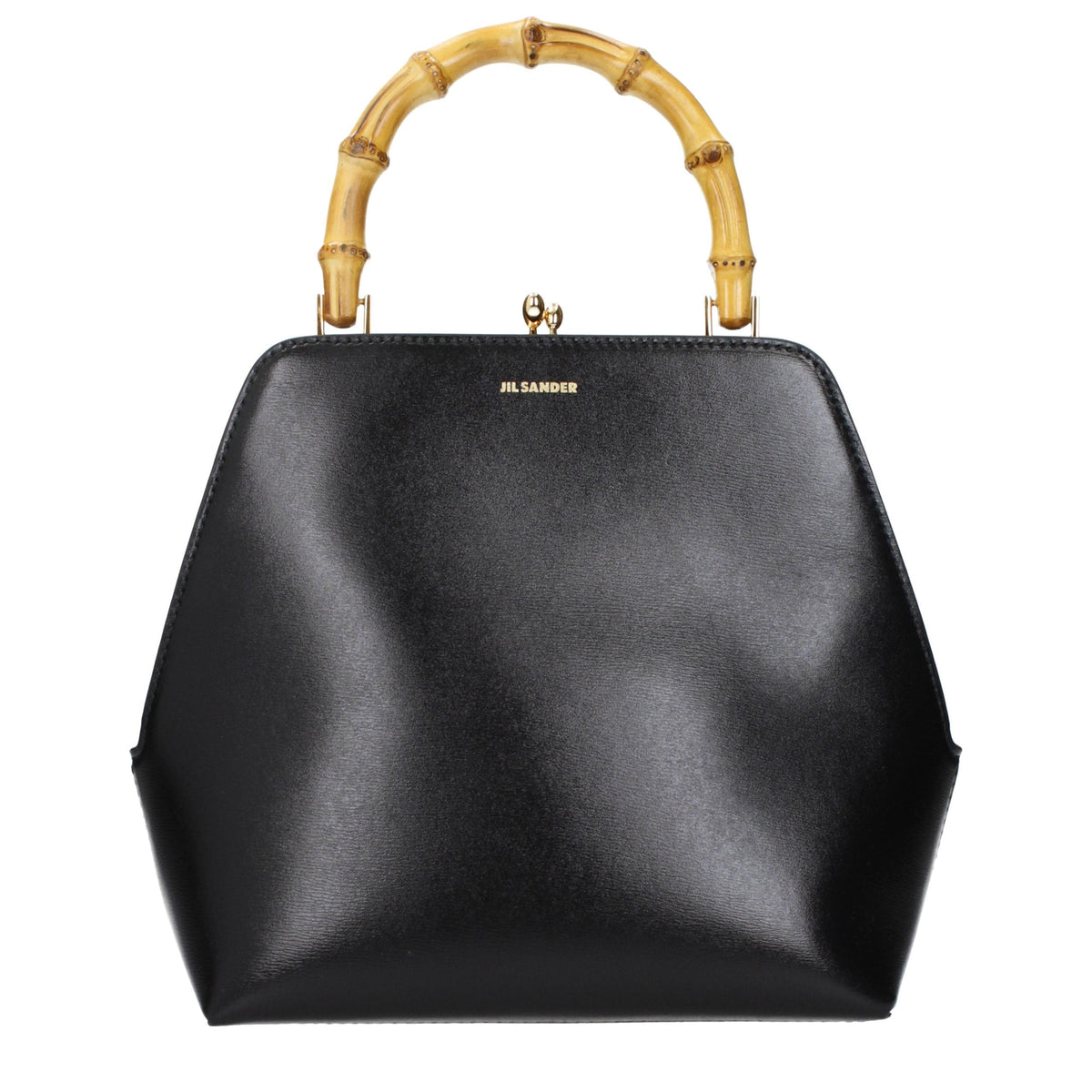 Exclusive Jil Sander Leather Handbag – Black — Front View