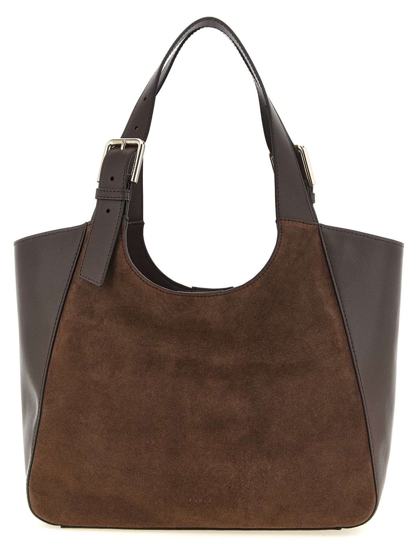 Exclusive Furla Calfskin Tote Bag – Brown — Front View