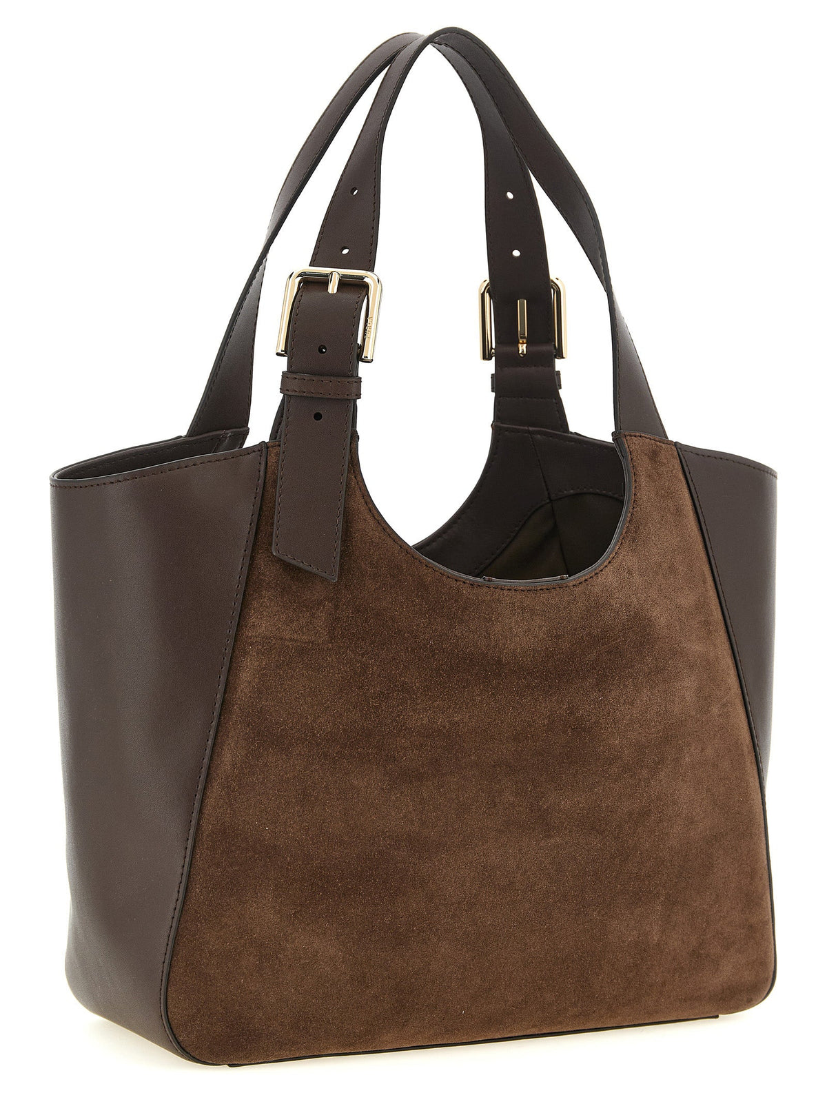 Exclusive Furla Calfskin Tote Bag – Brown — Side View