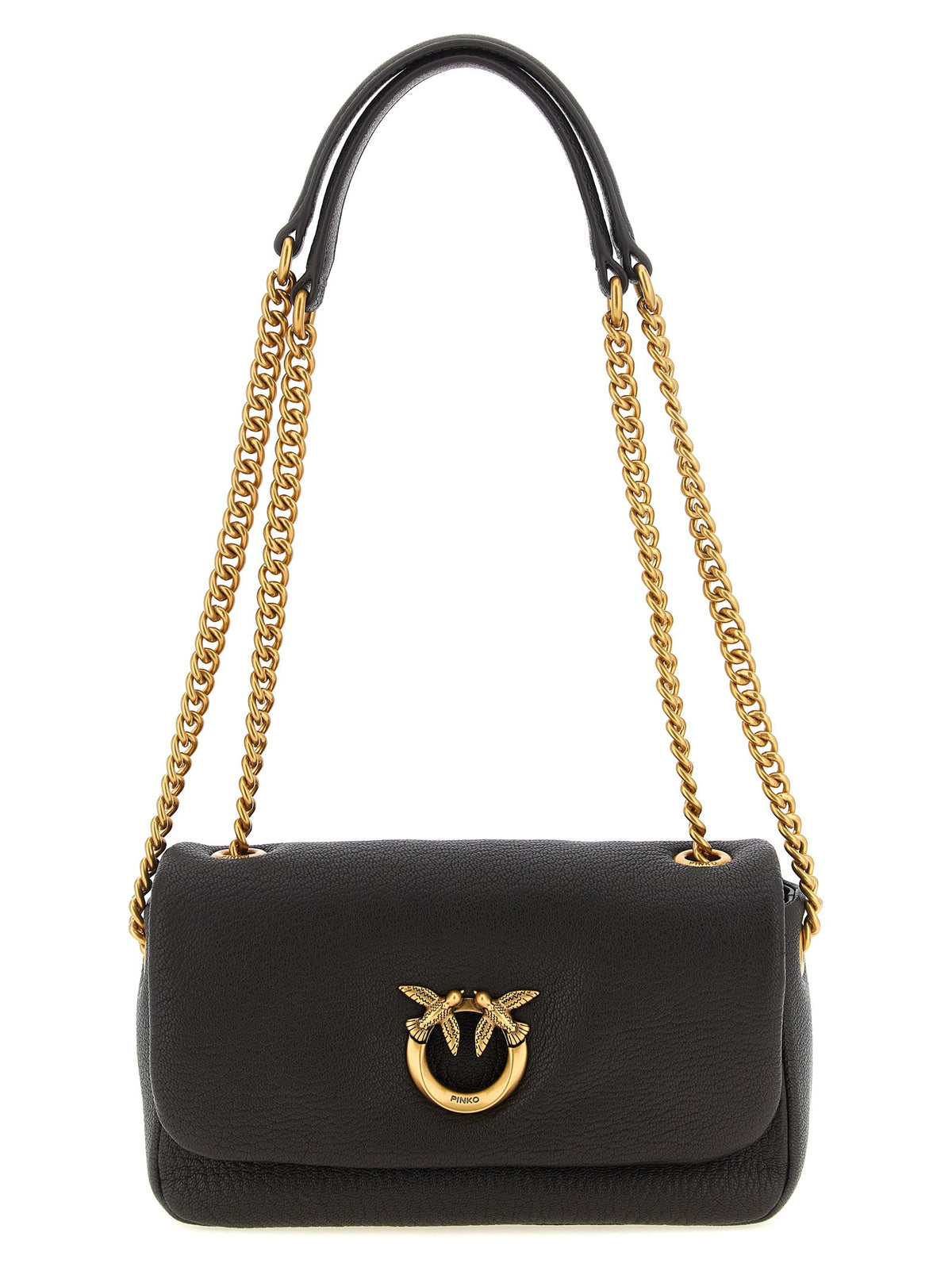 Exclusive PINKO Lambskin Crossbody Bag – Brown — Front View
