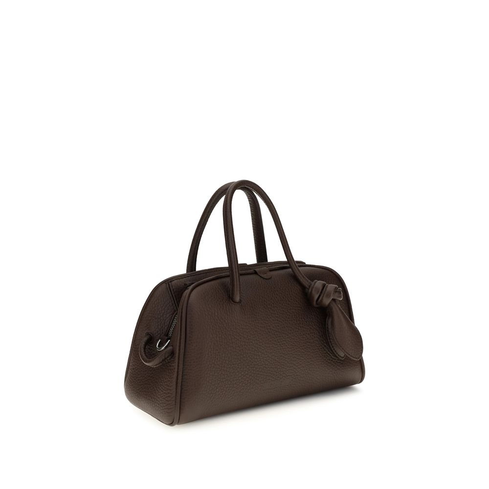 Exclusive Jacquemus Calfskin Handbag – Brown — Side View