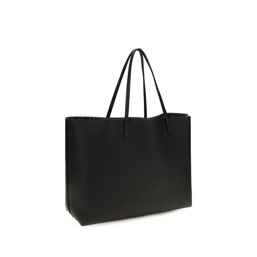 Exclusive Fendi Calfskin Shoulder Bag – Black — Side View
