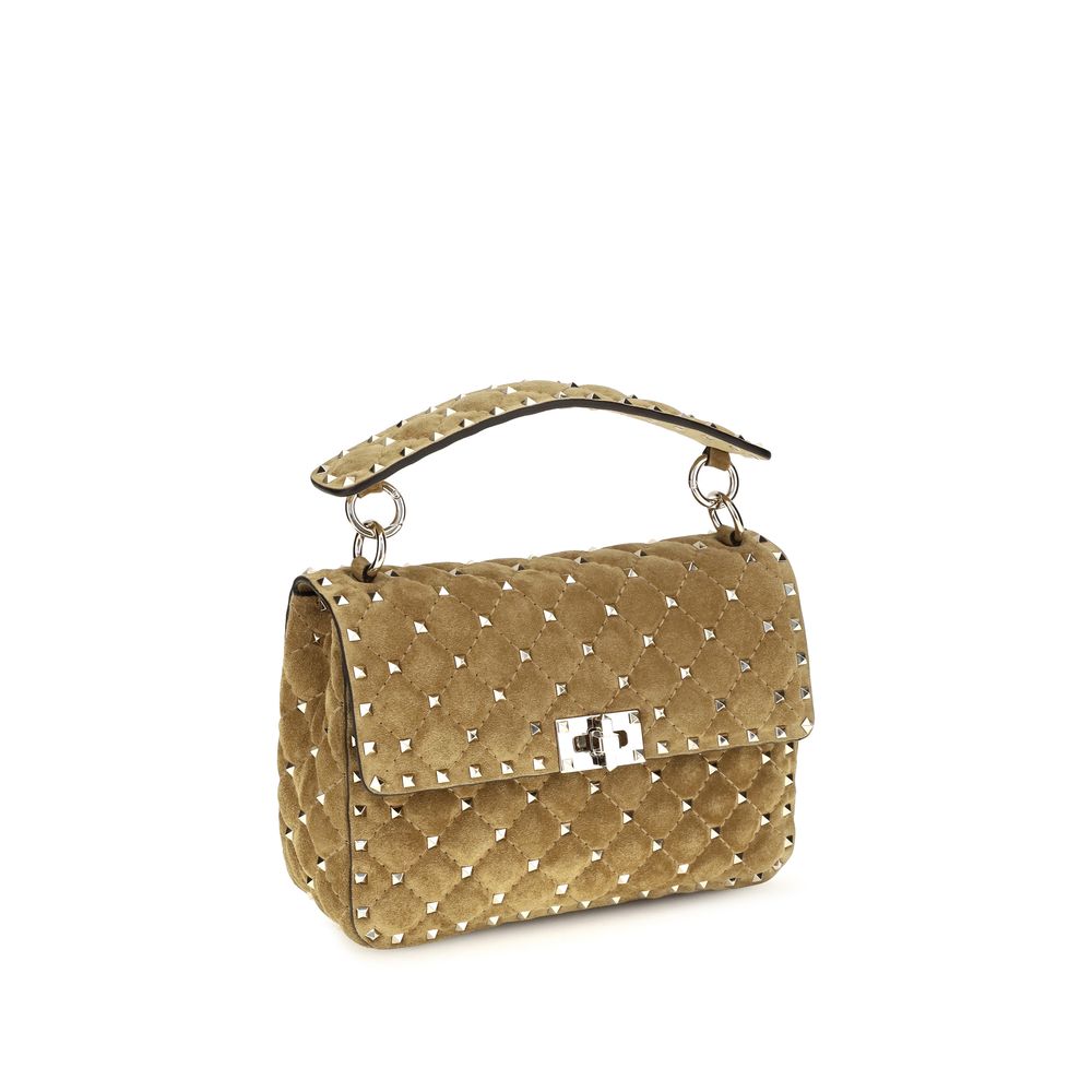 Exclusive Valentino Garavani Calfskin Handbag – Beige — Side View