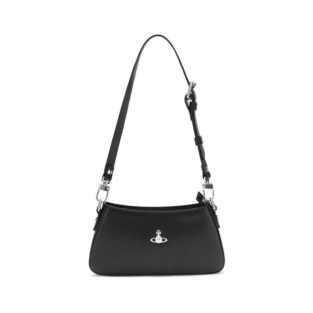 Exclusive Vivienne Westwood Calfskin Shoulder Bag – Black — Front View
