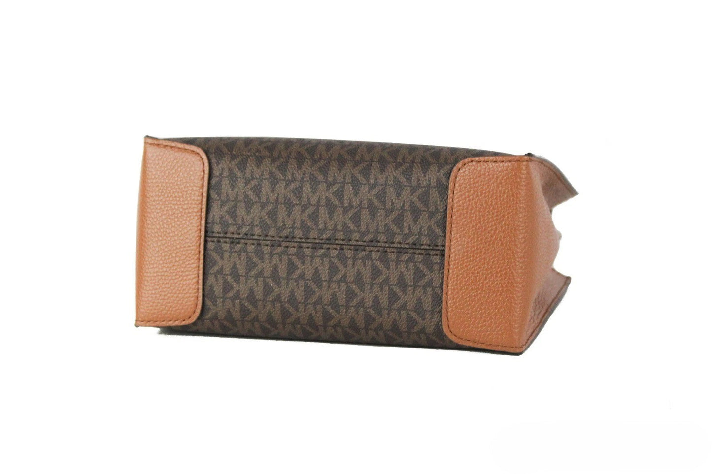 Exclusive Michael Kors Mercer Medium Logo Accordion Crossbody – Brown — Top View