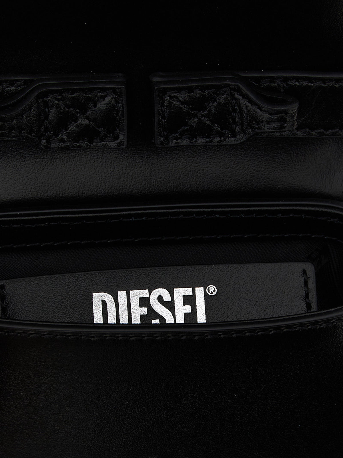 Exclusive Diesel Cowhide Leather Handbag – Black — Top View