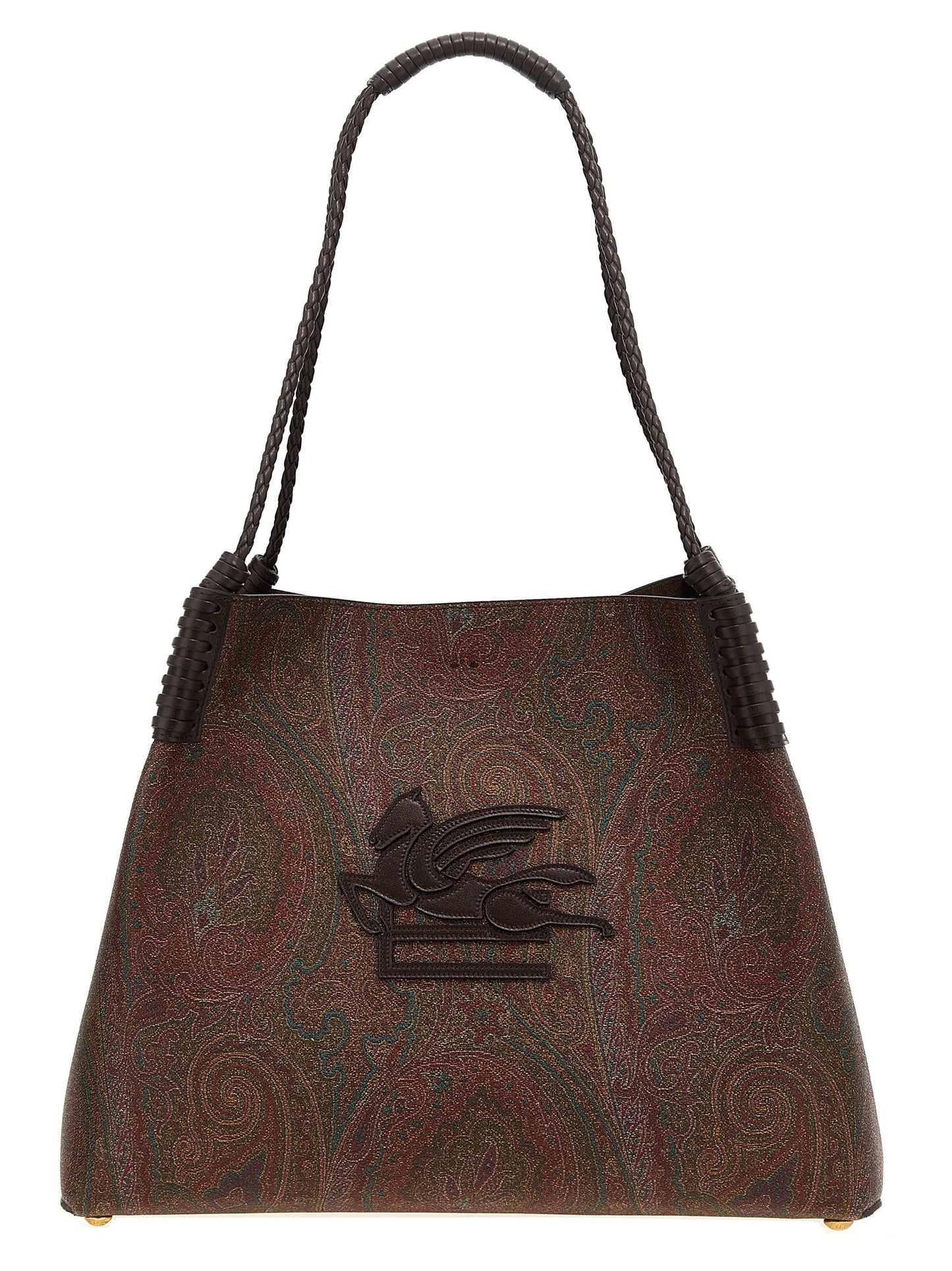 Exclusive Etro Cotton Tote Bag – Brown — Front View