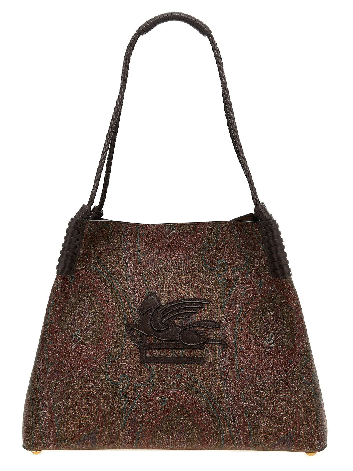 Exclusive Etro Cotton Tote Bag – Brown — Front View