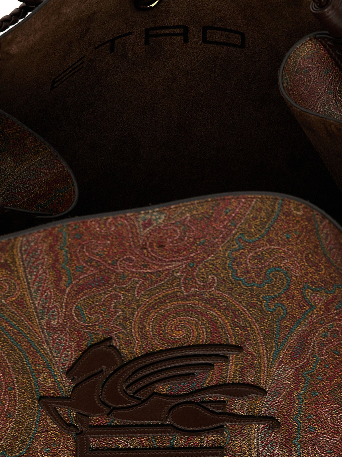 Exclusive Etro Cotton Tote Bag – Brown — Top View
