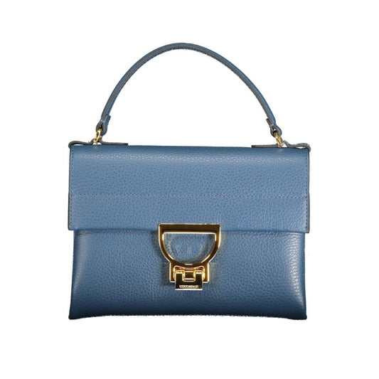 Exclusive Coccinelle Leather Handbag – Blue — Front View