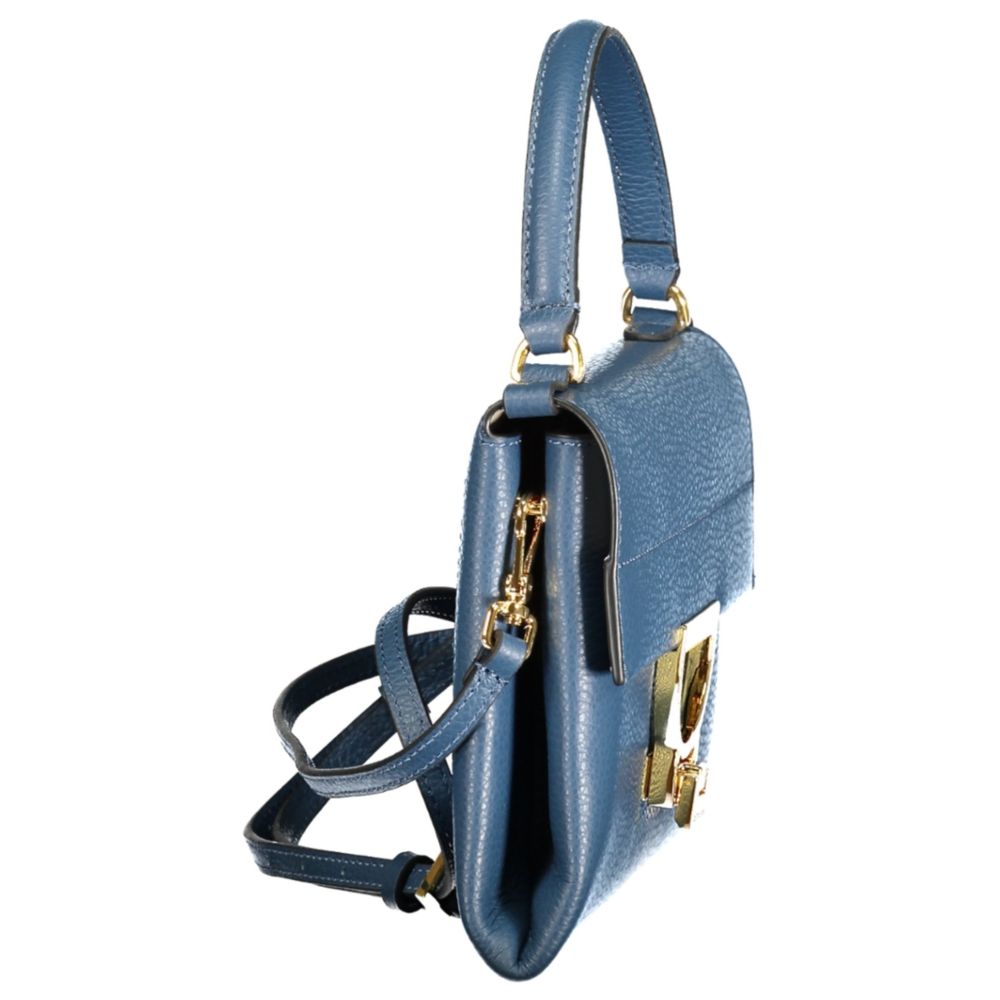 Exclusive Coccinelle Leather Handbag – Blue — Back View