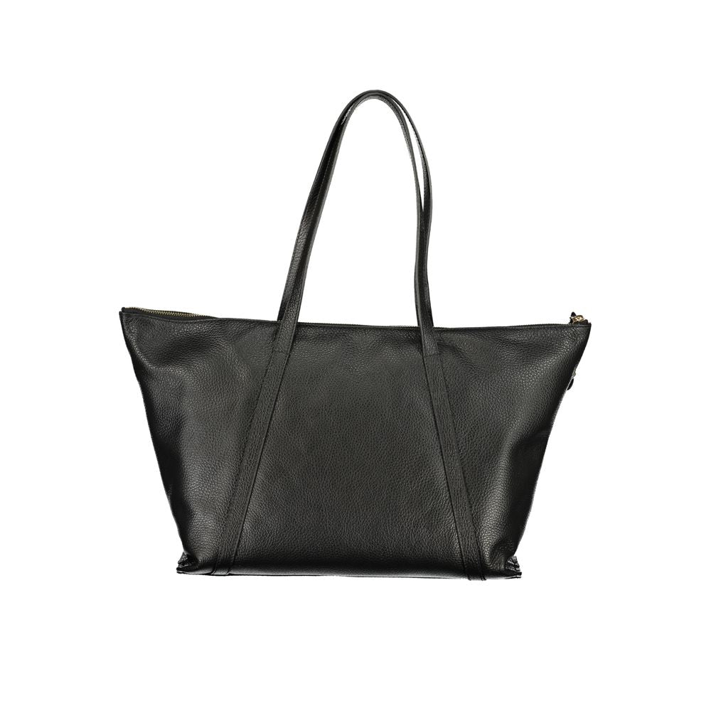 Exclusive Coccinelle Nory Leather Shoulder Bag – Black — Side View