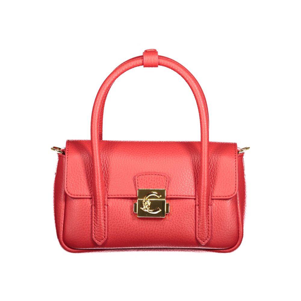 Exclusive Coccinelle Leather Handbag – Red — Front View
